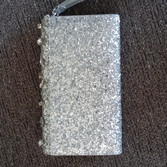 🆕️ 💎Kate Spade💎 - Jeweled Glitter "Tinsel" Medium Flap Phone Wristlet - Picture 4 of 14